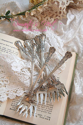 rose sterling silver fork...