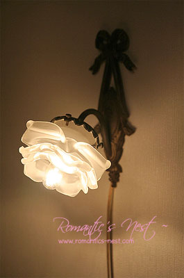 Romantique....프렌치 브론즈 리본&amp;로즈 램프...