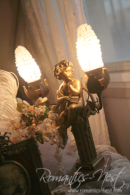 Romantique Paris French ....  L&#039;INSOUCIANT&quot; 브론즈 천사 테이블 램프 ....
